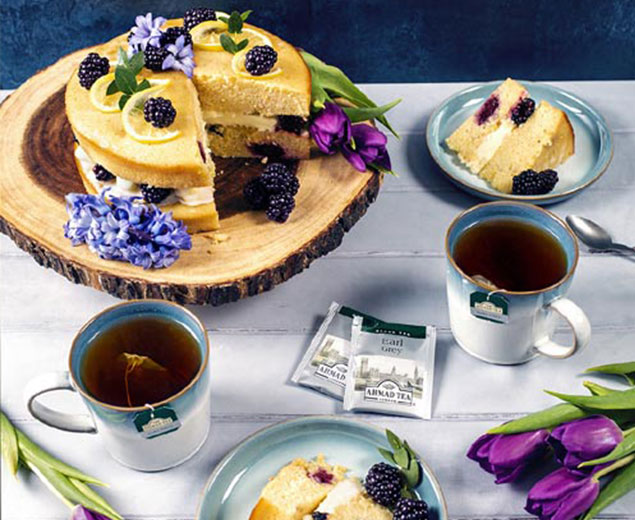 Earl Grey, Lemon & Blackberry Cake