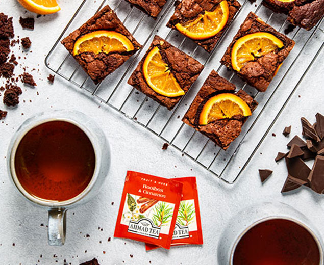 Chocolate, Orange & Rooibos Brownies