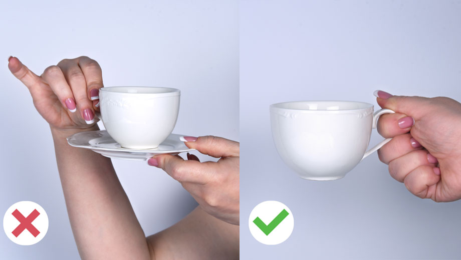 Best way to holding the tea cup