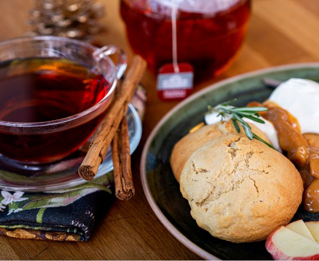 Cinnamon Shortcakes with Rooibos