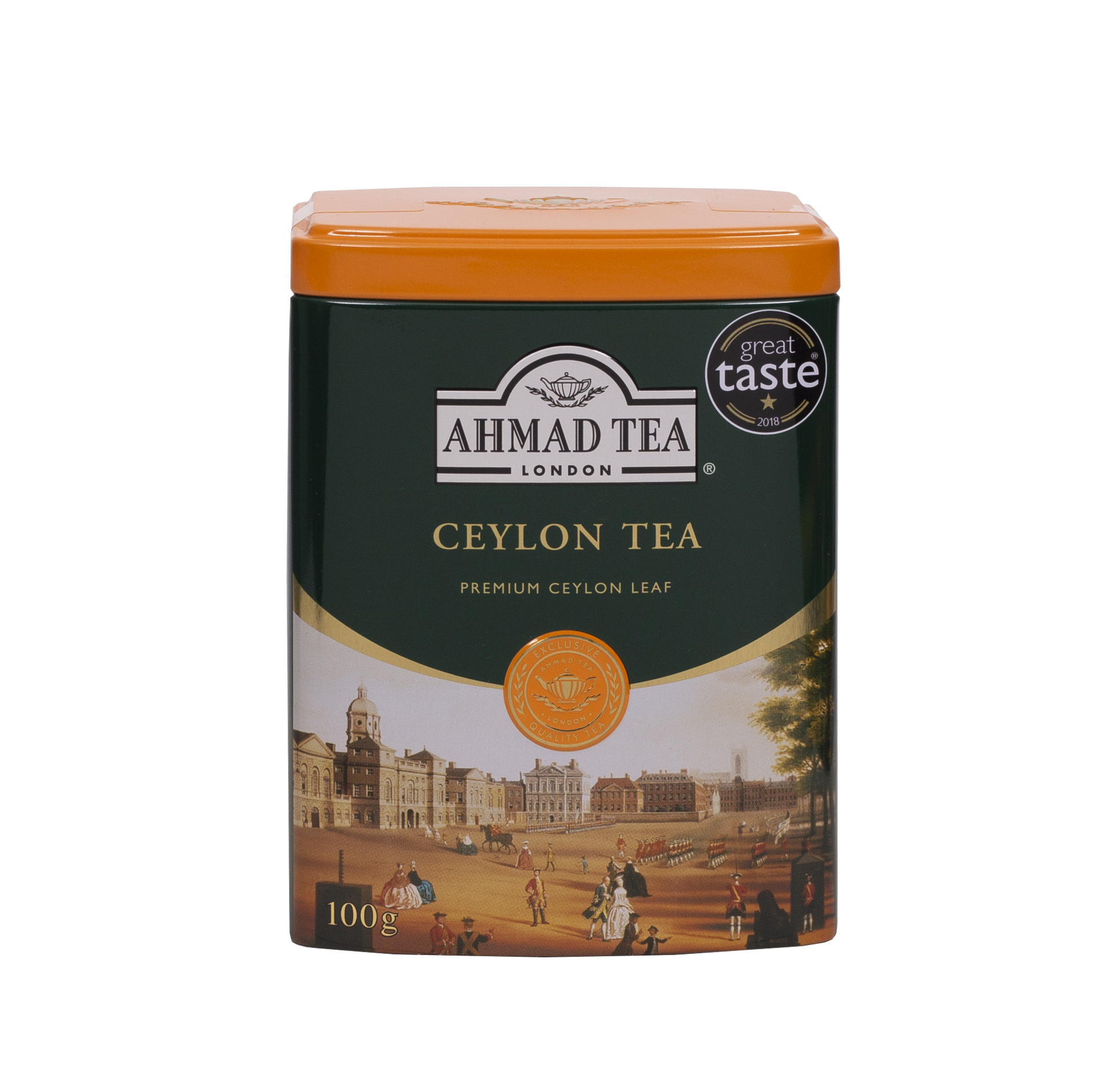 Picture is of a 100g Ceylon tea caddy