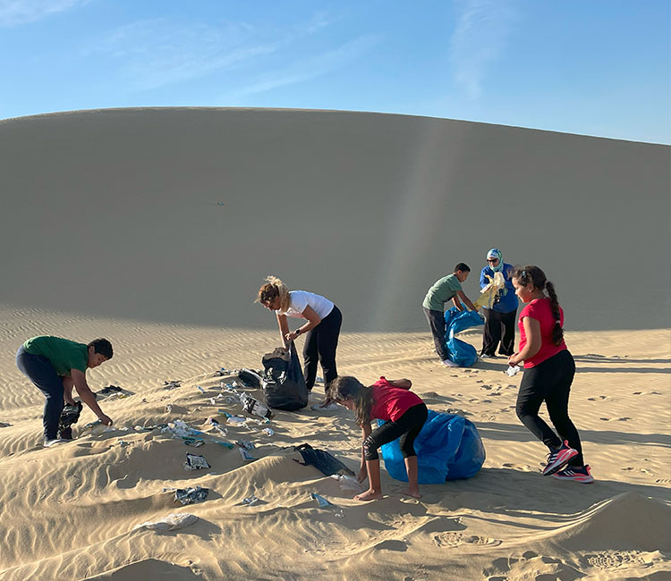 Egypt desert cleaning