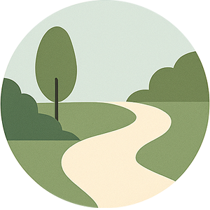 A long walk through gardens or galleries